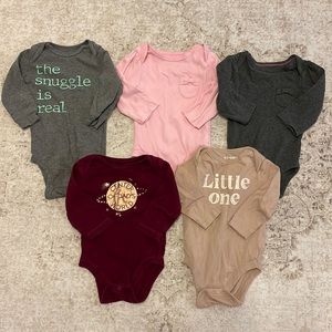 5 pack long sleeve onesies